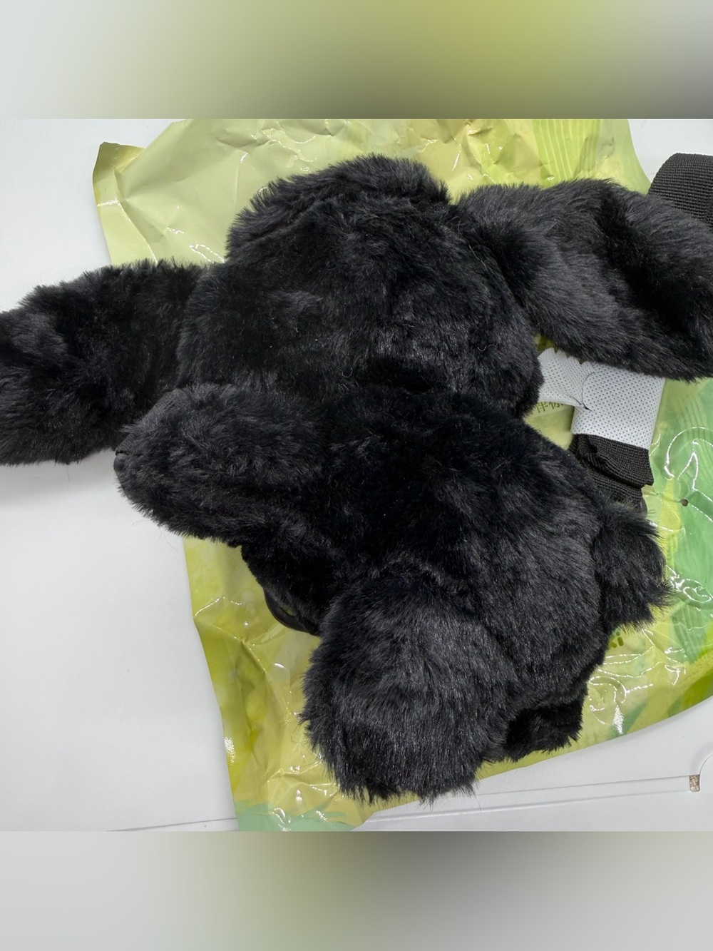Yooki Accompany Black Dog Plush Detachable Straps Backpack - Picture 3 of 6